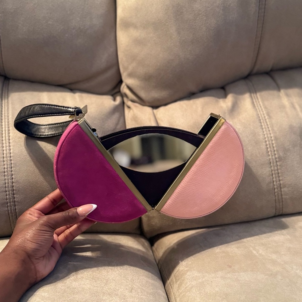 DVF Diane Von FurstenbergTwo-Tone Light Pink, Fuchsia and Gold Women's Bag - Picture 4 of 8